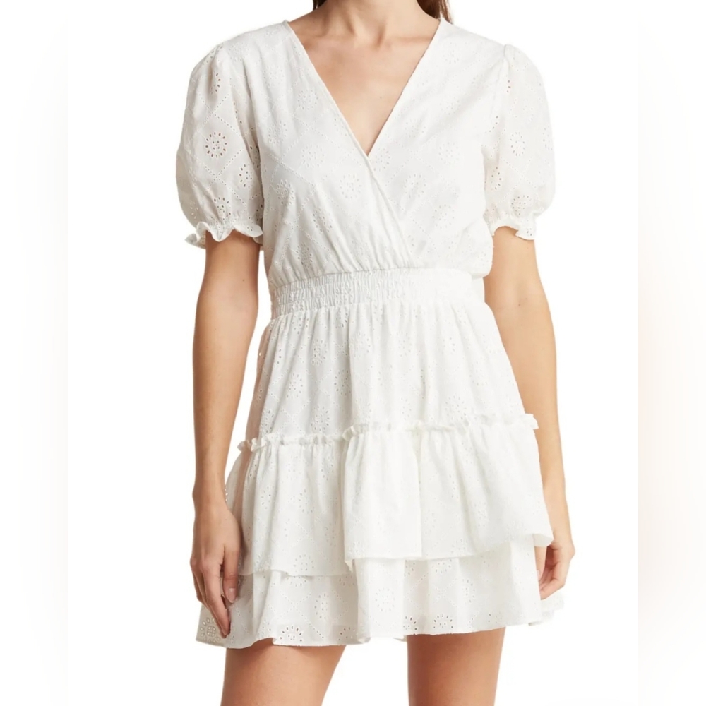 NWT Wayf Smocked Mini Dress
